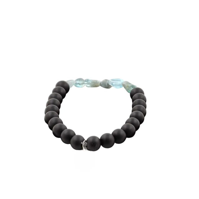 Bracelet Apatite & Onyx Noir Mat – Perles de 8mm