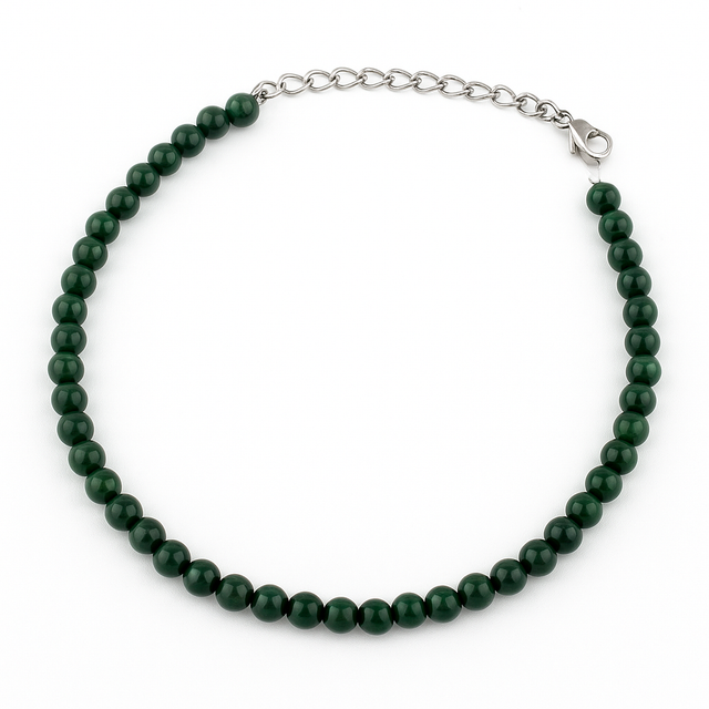 Collier en Malachite du Congo – Perles Qualité 7A (8 mm)